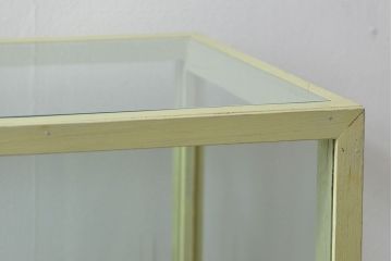 アンティーク家具　アンティークペイント!シンプルなガラスケース(ショーケース)