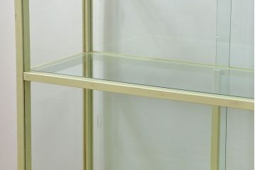 アンティーク家具　アンティークペイント!シンプルなガラスケース(ショーケース)
