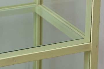 アンティーク家具　アンティークペイント!シンプルなガラスケース(ショーケース)