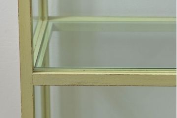 アンティーク家具　アンティークペイント!シンプルなガラスケース(ショーケース)