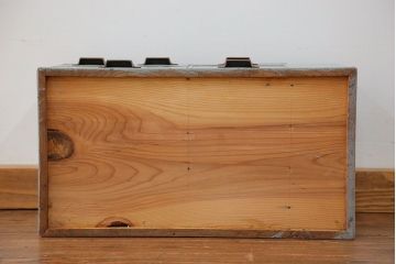 アンティーク家具　アンティークペイント 上蓋付き 5杯小引き出し