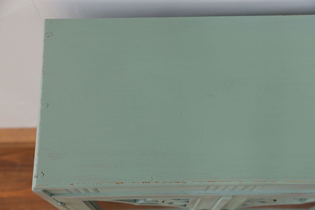 アンティーク家具　アンティークペイント 小振りなブックケース(本箱、収納棚)