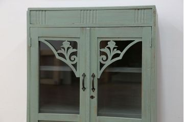 アンティーク家具　アンティークペイント 小振りなブックケース(本箱、収納棚)