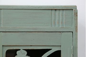 アンティーク家具　アンティークペイント 小振りなブックケース(本箱、収納棚)