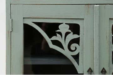 アンティーク家具　アンティークペイント 小振りなブックケース(本箱、収納棚)