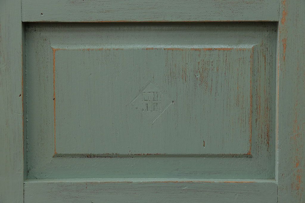 アンティーク家具　アンティークペイント 小振りなブックケース(本箱、収納棚)