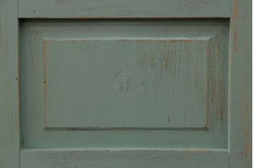 アンティーク家具　アンティークペイント 小振りなブックケース(本箱、収納棚)