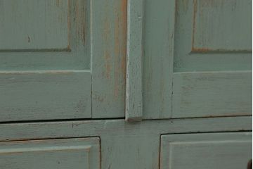 アンティーク家具　アンティークペイント 小振りなブックケース(本箱、収納棚)