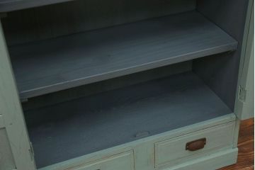 アンティーク家具　アンティークペイント 小振りなブックケース(本箱、収納棚)