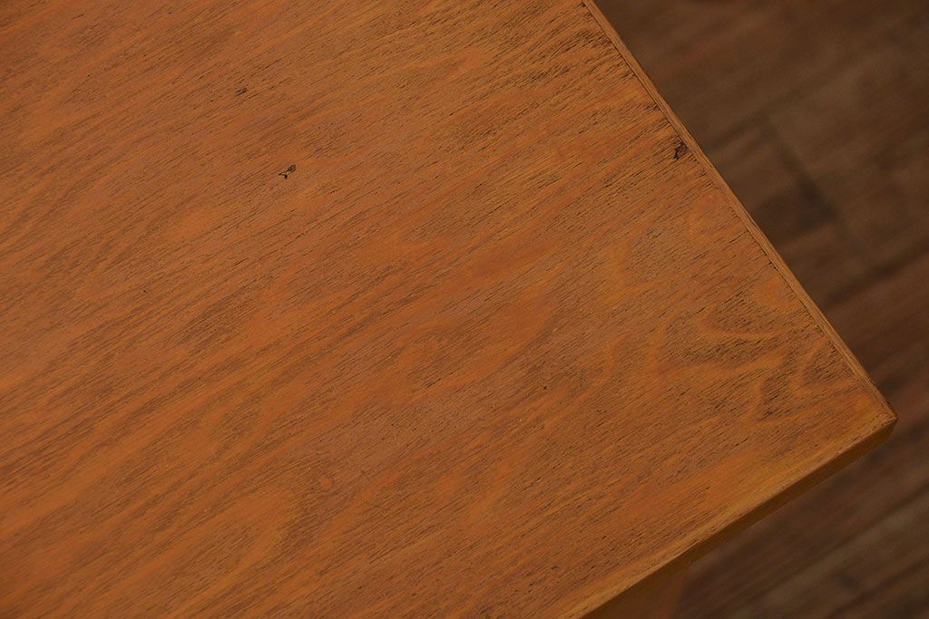 レトロ家具　昭和レトロ シンプルな片袖机(作業台、テーブル)