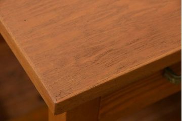 レトロ家具　昭和レトロ シンプルな片袖机(作業台、テーブル)