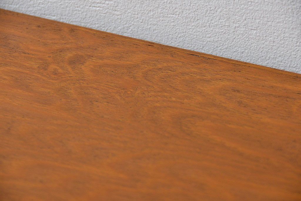レトロ家具　昭和レトロ シンプルな片袖机(作業台、テーブル)