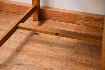 レトロ家具　昭和レトロ シンプルな片袖机(作業台、テーブル)