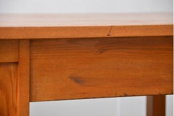 レトロ家具　昭和レトロ シンプルな片袖机(作業台、テーブル)