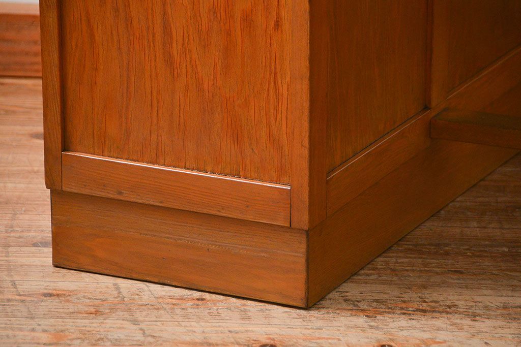 レトロ家具　昭和レトロ シンプルな片袖机(作業台、テーブル)