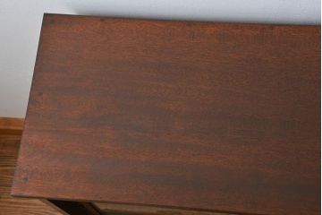 アンティーク家具　銀モールガラス入りのアンティーク収納棚(キャビネット、戸棚)