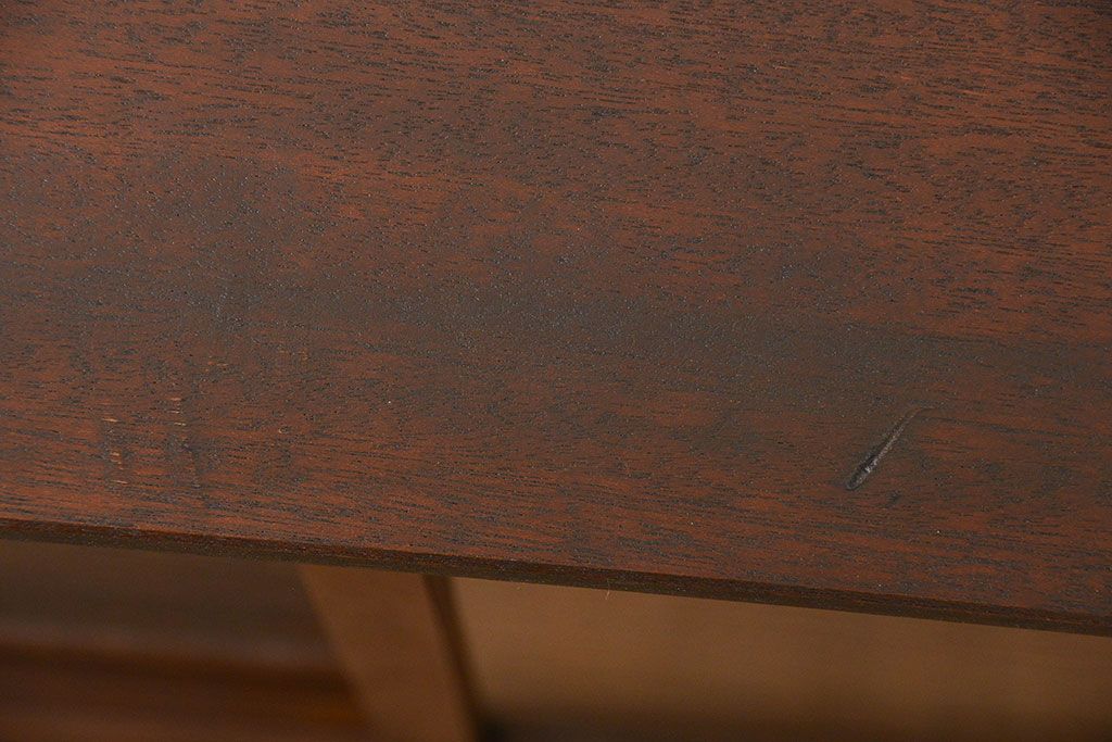 アンティーク家具　銀モールガラス入りのアンティーク収納棚(キャビネット、戸棚)