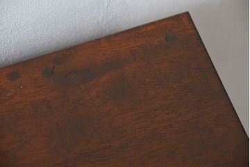 アンティーク家具　銀モールガラス入りのアンティーク収納棚(キャビネット、戸棚)