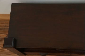 アンティーク家具　アンティーク 四枚引き戸の置き床(置床、和風ローボード)