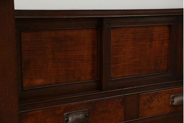 アンティーク家具　アンティーク 四枚引き戸の置き床(置床、和風ローボード)