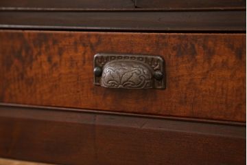 アンティーク家具　アンティーク 四枚引き戸の置き床(置床、和風ローボード)