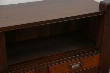 アンティーク家具　アンティーク 四枚引き戸の置き床(置床、和風ローボード)