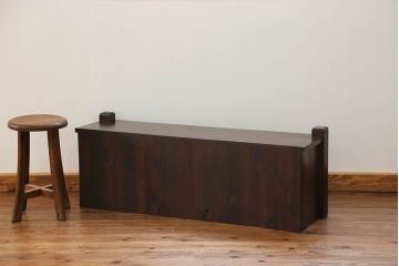 アンティーク家具　アンティーク 四枚引き戸の置き床(置床、和風ローボード)