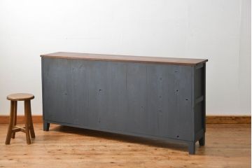 アンティーク家具　アンティークペイント 16杯引き出しの脚付きチェスト(小物整理、ドロワー)