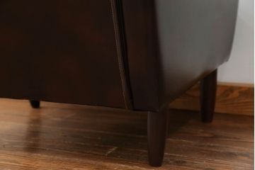 レトロ家具　昭和レトロ 1970年代 合皮製の1人掛けソファ(シングルソファ)(1)