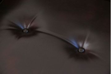 レトロ家具　昭和レトロ 1970年代 合皮製の1人掛けソファ(シングルソファ)(2)