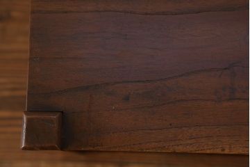 アンティーク家具　アンティーク ダイヤガラス入りの置き床(置床、ローボード、テレビボード)