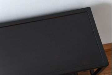 アンティーク家具　古民具・骨董 唐木製の蒔絵と螺鈿細工の飾り棚(茶棚)