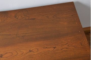 アンティーク家具　アンティーク 古いナラ材の重厚な片袖机(デスク)