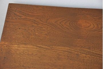 アンティーク家具　アンティーク 古いナラ材の重厚な片袖机(デスク)