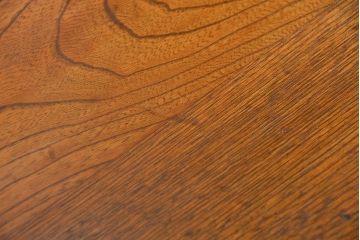 アンティーク家具　アンティーク 古いナラ材の重厚な片袖机(デスク)