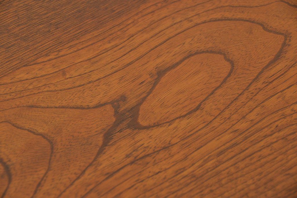 アンティーク家具　アンティーク 古いナラ材の重厚な片袖机(デスク)