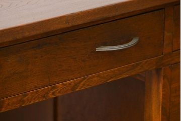 アンティーク家具　アンティーク 古いナラ材の重厚な片袖机(デスク)