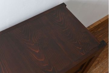アンティーク家具　古民具・骨董 モダンな板戸!水屋箪笥サイドボード(和風収納棚)