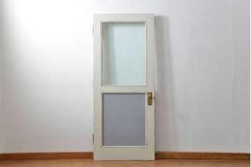 アンティークペイント カーテンレール付きの上質なドア (扉)