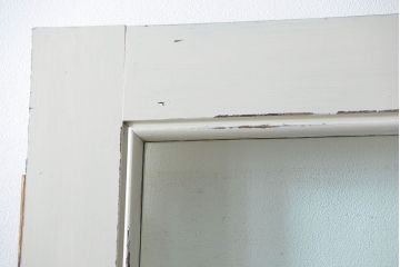 アンティークペイント カーテンレール付きの上質なドア (扉)