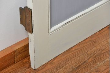 アンティークペイント カーテンレール付きの上質なドア (扉)