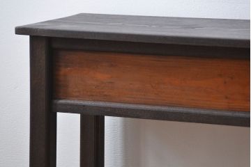 アンティーク家具　大正ロマン 古い栗材の高脚サイドテーブル (コンソールテーブル)