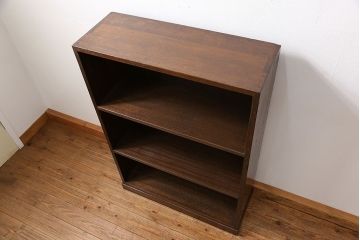 アンティーク家具　アンティーク 古い木のシンプルな本棚(飾り棚)
