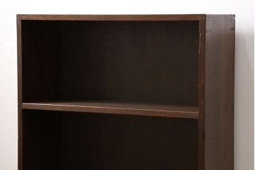 アンティーク家具　アンティーク 古い木のシンプルな本棚(飾り棚)