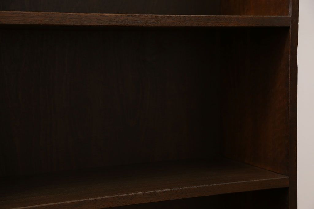 アンティーク家具　アンティーク 古い木のシンプルな本棚(飾り棚)