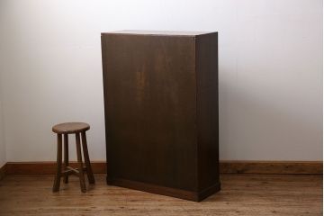 アンティーク家具　アンティーク 古い木のシンプルな本棚(飾り棚)