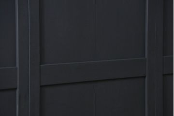 古民具・骨董 艶消しブラック塗装の和モダン時代帯戸4枚セット (時代板戸、引き戸)