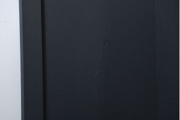 古民具・骨董 艶消しブラック塗装の和モダン時代帯戸4枚セット (時代板戸、引き戸)