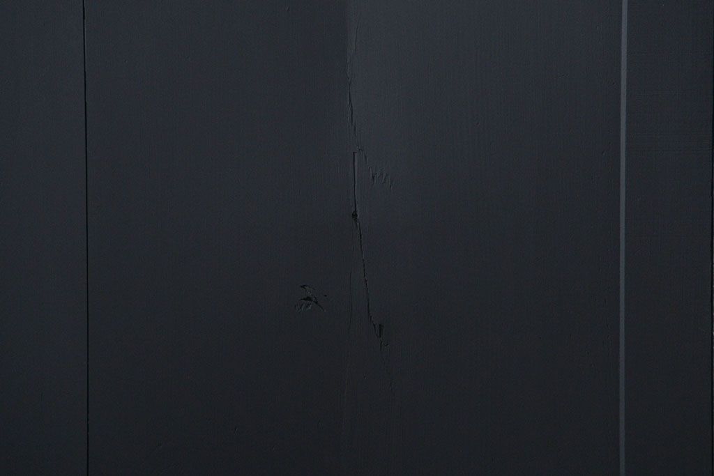 古民具・骨董 艶消しブラック塗装の和モダン時代帯戸4枚セット (時代板戸、引き戸)