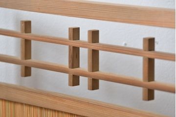 昭和レトロ 繊細で上質な四連衝立て (四つ折り衝立て)
